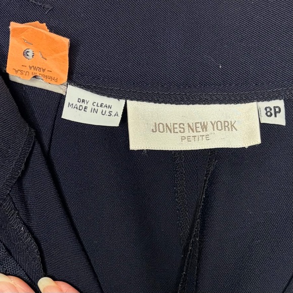 Jones New York Double Breasted Navy Blue Wool Suit Career Classic 8P Tailored - Picture 10 of 11